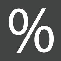 percentage glyph omgekeerd icoon vector