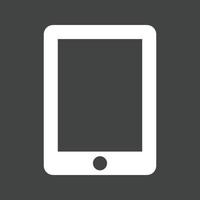 tablets glyph omgekeerd icoon vector