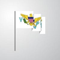 maagd eilanden ons golvend vlag creatief achtergrond vector
