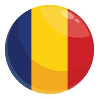 Roemeense cirkel vlag icoon tekenfilm vector. reizen dag vector