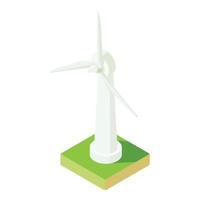 modern wind turbine icoon, isometrische stijl vector