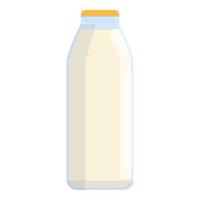 melk glas fles icoon, tekenfilm stijl vector