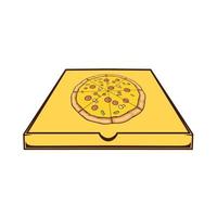 pizza doos vector illustratie