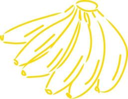 hand- getrokken stijl fruit banaan vector