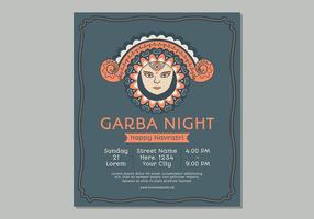 Garba Poster Template Vector