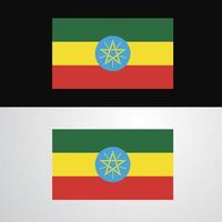 Ethiopië vlag banier ontwerp vector