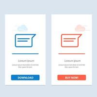 babbelen eenvoudig chatten ui blauw en rood downloaden en kopen nu web widget kaart sjabloon vector