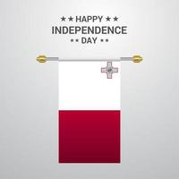 Malta onafhankelijkheid dag hangende vlag achtergrond vector