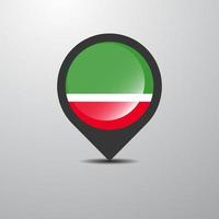 Tsjetsjeens republiek kaart pin vector