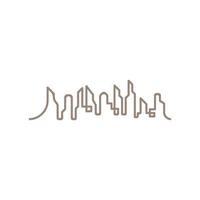 moderne skyline van de stad illustratie in plat ontwerp vector