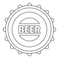bier pet icoon, schets stijl. vector