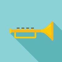 trompet icoon, vlak stijl vector