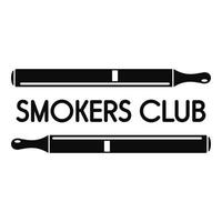 rokers club logo, gemakkelijk stijl vector