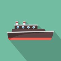 schip reizen icoon, vlak stijl vector