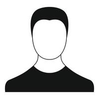 Mens avatar icoon vector gemakkelijk