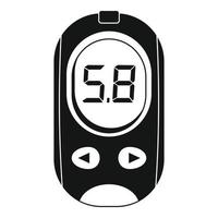 bloed glucose meter icoon, gemakkelijk stijl vector