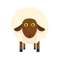 schattig schapen icoon, vlak stijl vector