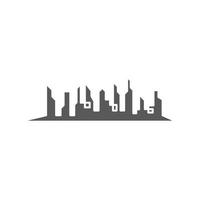 moderne skyline van de stad illustratie in plat ontwerp vector