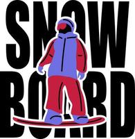 snowboarder, vector illustratie.