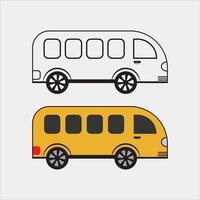 vector illustratie van geel school- bus kant visie.