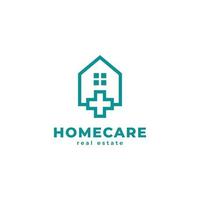 ziekenhuis logo. huis met kruis plus teken combinatie voor gezondheidszorg en medisch logos vector