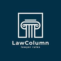 gerechtigheid wet firma pijler kolom logo ontwerp inspiratie vector