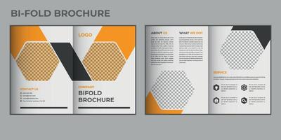 zakelijke bewerkbare tweevoudig brochure sjabloon ontwerp voor bedrijf vector