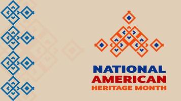 inheems Amerikaans erfgoed maand. achtergrond ontwerp met veer ornamenten vieren inheems indianen in Amerika. vector