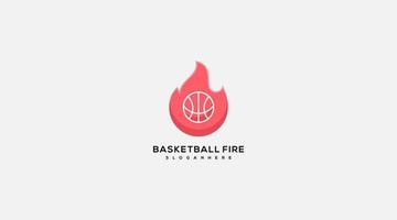 basketbal eerste icoon vector logo ontwerp illustratie