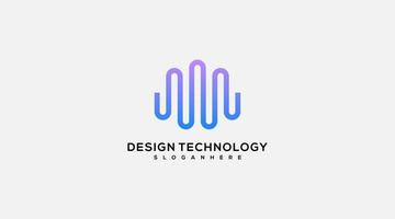 ontwerp technologie vector logo ontwerp sjabloon