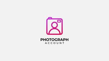 fotograaf account logo ontwerp vector sjabloon