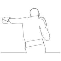 bokser doorlopend lijn tekening vector lijn kunst illustratie