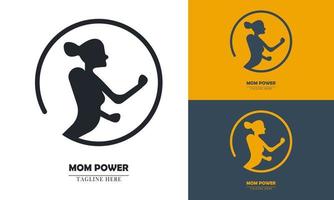 moeder balanceren hand- logo icoon vector
