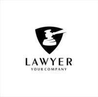 advocaat advocaat wet firma logo ontwerp vector sjabloon negatief ruimte