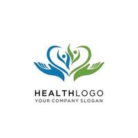 blad menselijk logo ontwerp voor gezond bedrijf vector