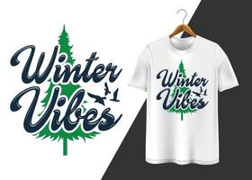 winter gevoel t-shirt ontwerp vector