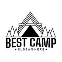 camping logo ontwerp illustratie vector