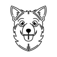 zwart en wit lijn kunst van hond hoofd. mooi zo gebruik voor symbool, mascotte, icoon, avatar, tatoeëren, t overhemd ontwerp, logo of ieder ontwerp vector