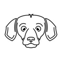 zwart en wit lijn kunst van hond hoofd. mooi zo gebruik voor symbool, mascotte, icoon, avatar, tatoeëren, t overhemd ontwerp, logo of ieder ontwerp vector