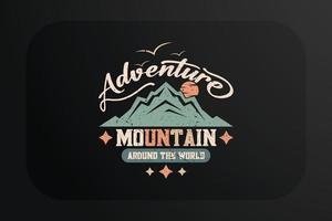 avontuur berg in de omgeving van de wereld t-shirt ontwerp vector