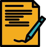 overeenkomst papier document Notitie verslag doen van vlak kleur icoon vector icoon banier sjabloon