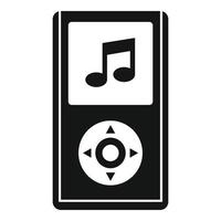 portable muziek- speler icoon, gemakkelijk stijl vector