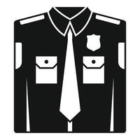 Politie uniform icoon, gemakkelijk stijl vector