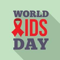 symbool wereld AIDS dag logo set, vlak stijl vector