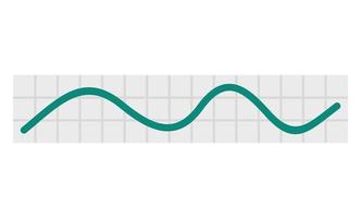 groen lineair diagram icoon, vlak stijl vector