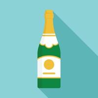 Champagne icoon, vlak stijl vector