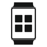 slim horloges icoon, gemakkelijk zwart stijl vector