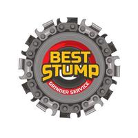 stomp Slijper logo, perfect voor stomp verwijdering bedrijf bedrijf vector