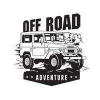 off-road avontuur vectorillustratie in vintage kleur, perfect voor off-road club en evenement logo, ook tshirt ontwerp vector