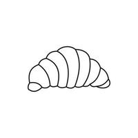 croissant icoon, schets stijl vector